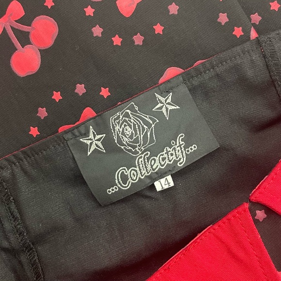 Collectif l 14 Retro 50s Novelty Cherries Stars Halter Rockabilly Pinup Dress - Picture 11 of 15